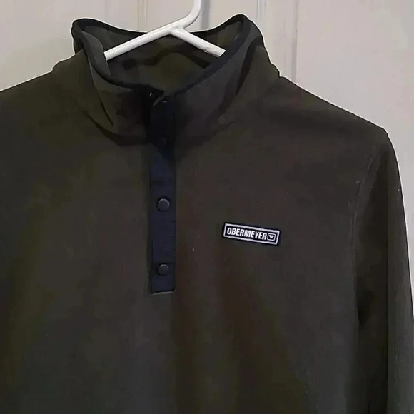 Obermeyer Boulder Fleece Pullover  - UNISEX Boys XL or Ladies M/L - Olive Green - Picture 3 of 8